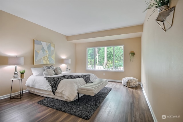 bedroom featuring hardwood / wood-style flooring