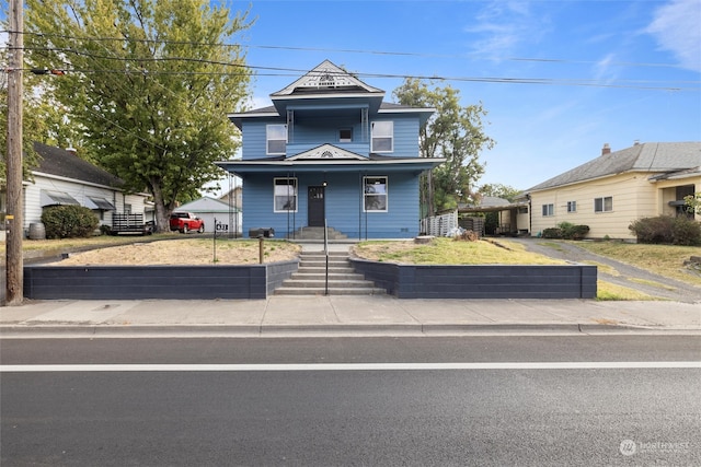 front facade with covered porch