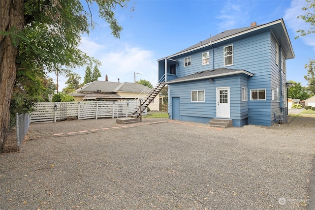 view of rear view of property