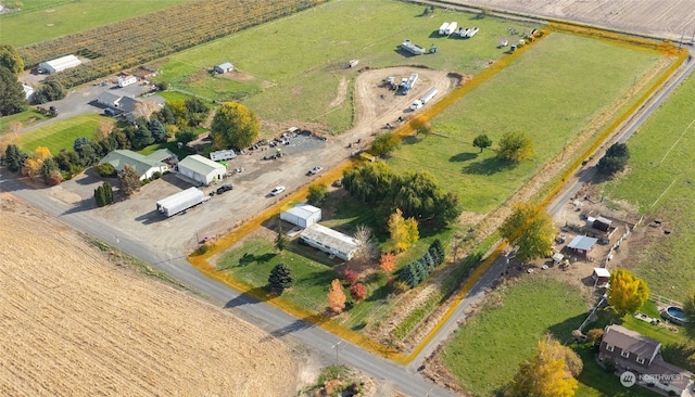 aerial view with a rural view