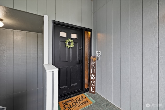 view of doorway to property