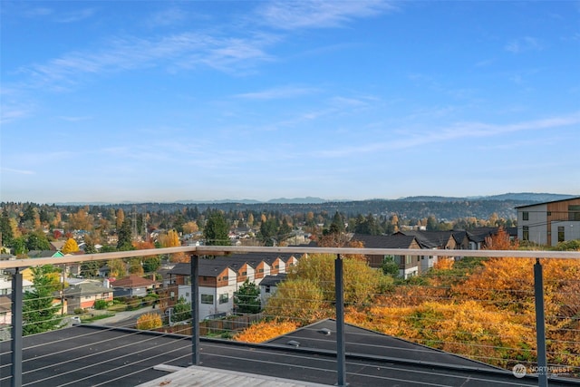 balcony with a mountain view