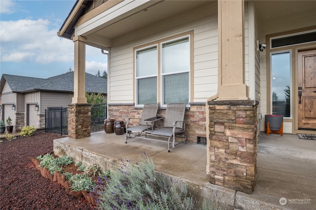 view of patio / terrace featuring covered porch