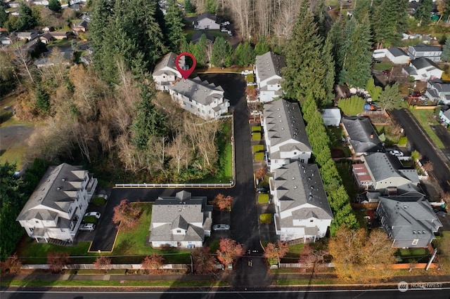 bird's eye view featuring a residential view