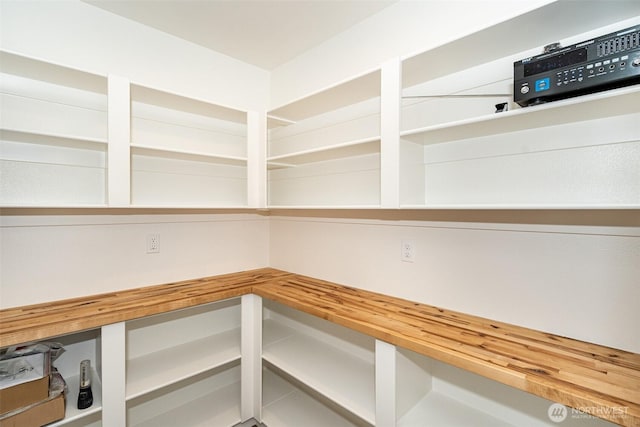 view of storage area