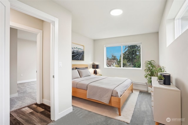 bedroom featuring hardwood / wood-style flooring