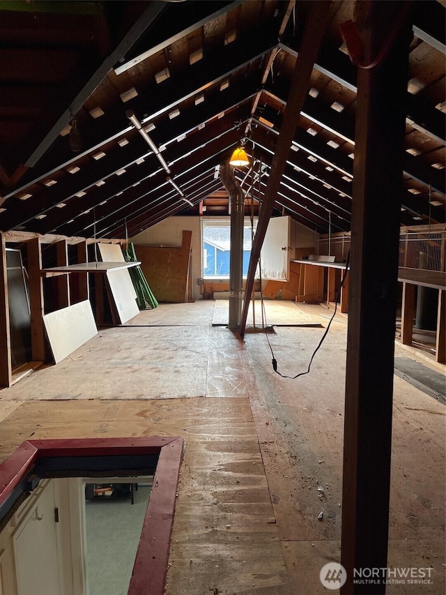 view of attic