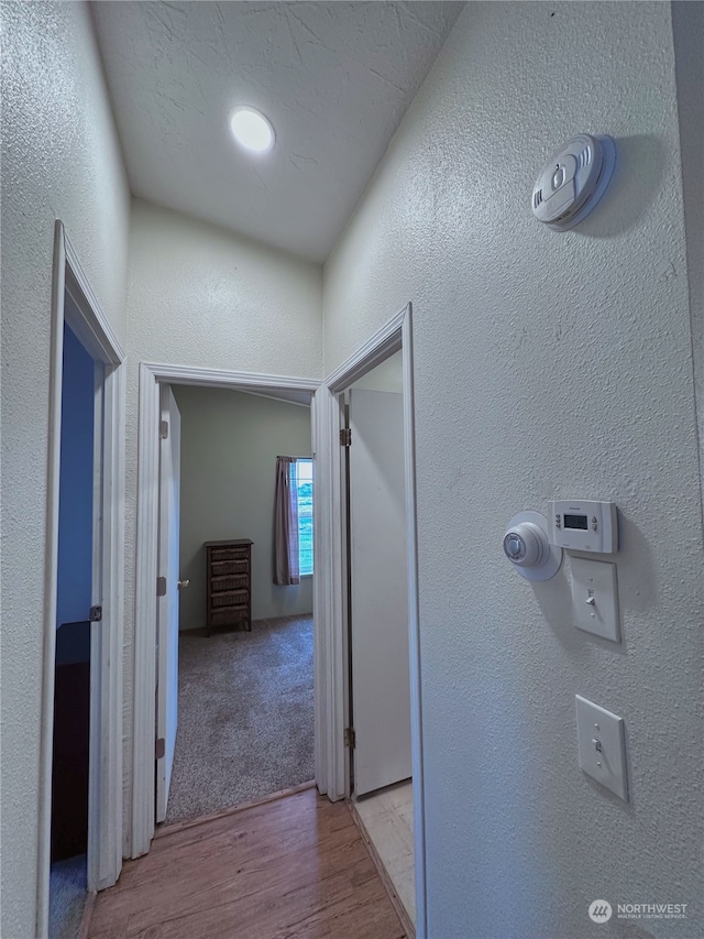 corridor featuring light hardwood / wood-style floors