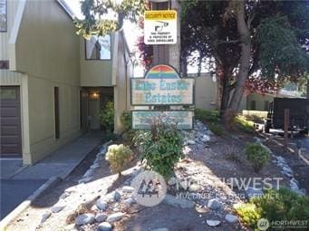 view of community sign