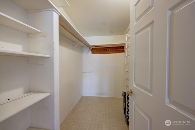 view of walk in closet