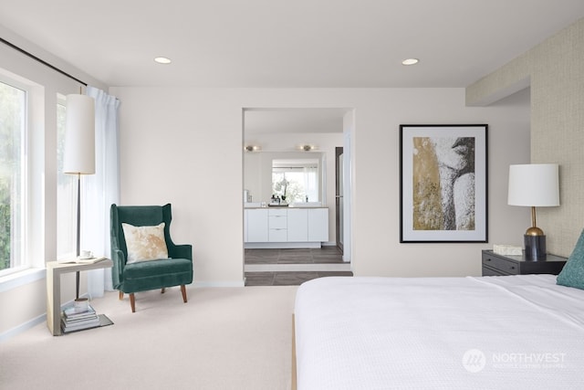 view of carpeted bedroom