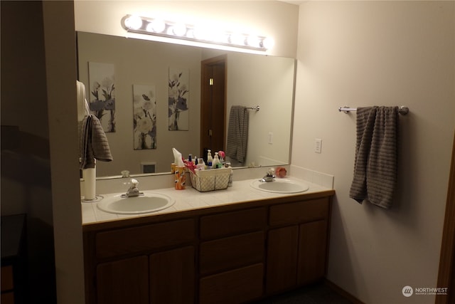 bathroom featuring vanity