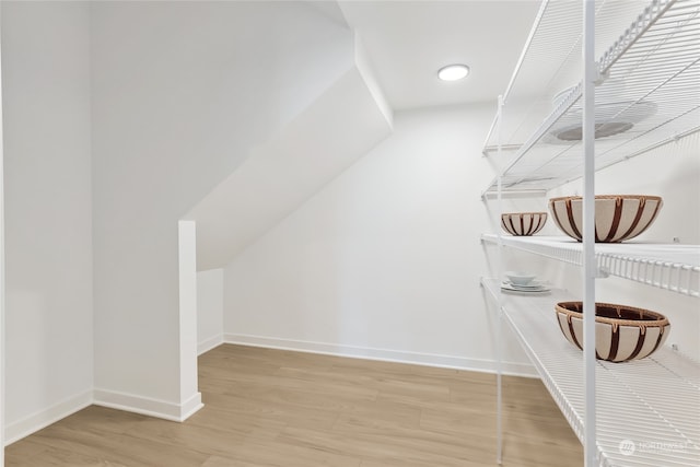 spacious closet featuring wood-type flooring