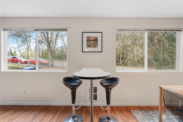 misc room with a textured ceiling