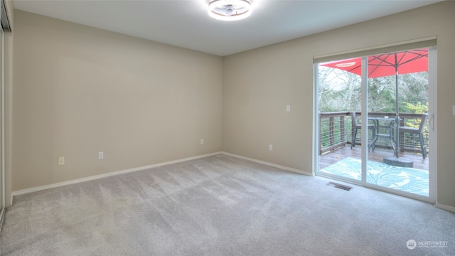 view of carpeted empty room