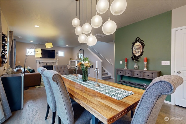 dining room featuring hardwood / wood-style floors