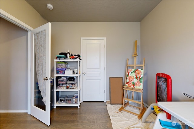 interior space featuring hardwood / wood-style floors