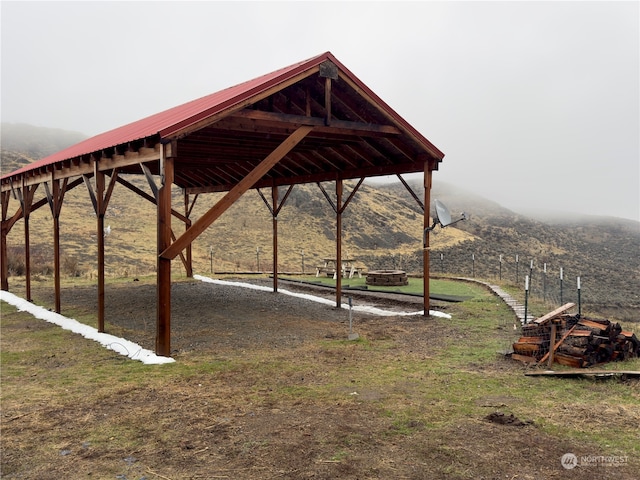 view of home's community featuring a mountain view