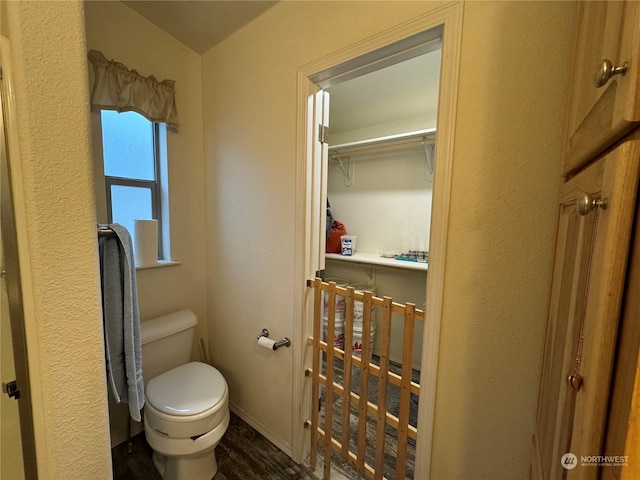 284 Blue Lake Rd, Oroville, WA 98844 - bathroom featuring toilet and wood finished floors