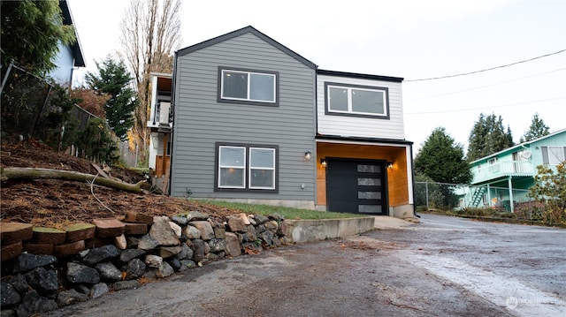 contemporary house with a garage