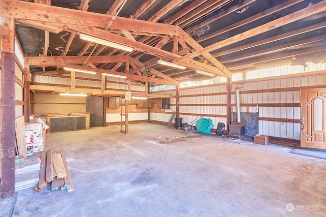 garage featuring electric panel