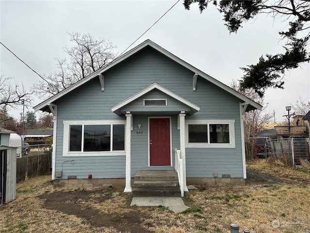 view of bungalow