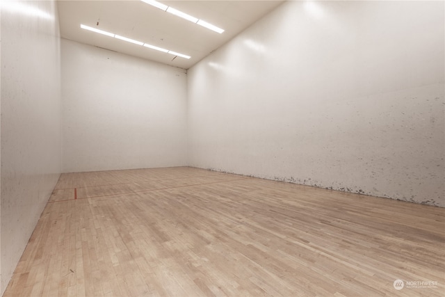 empty room featuring light wood-type flooring