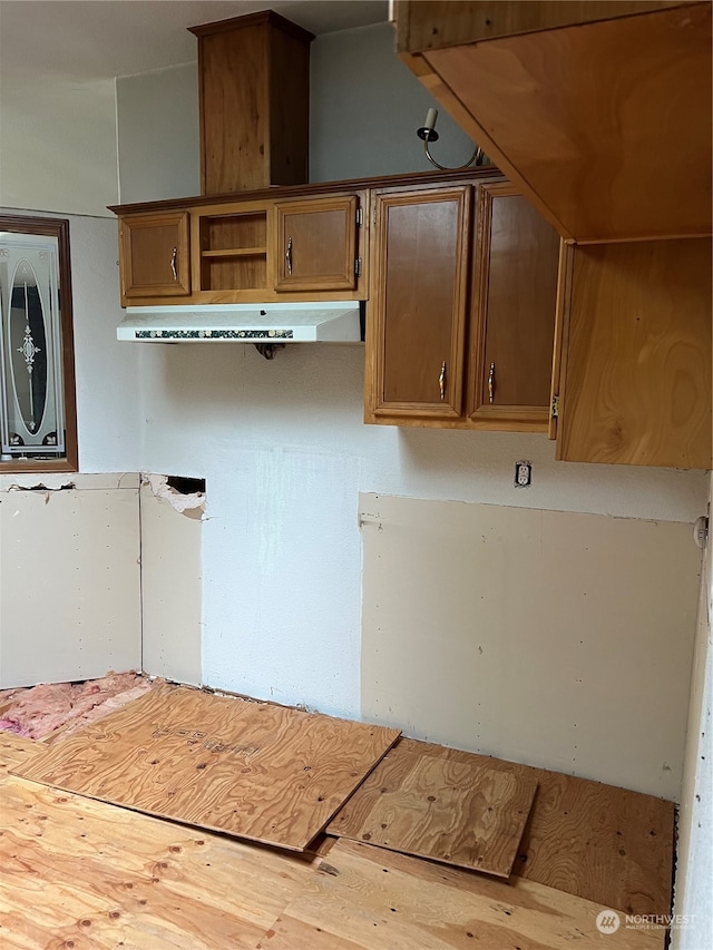 kitchen featuring wood-type flooring