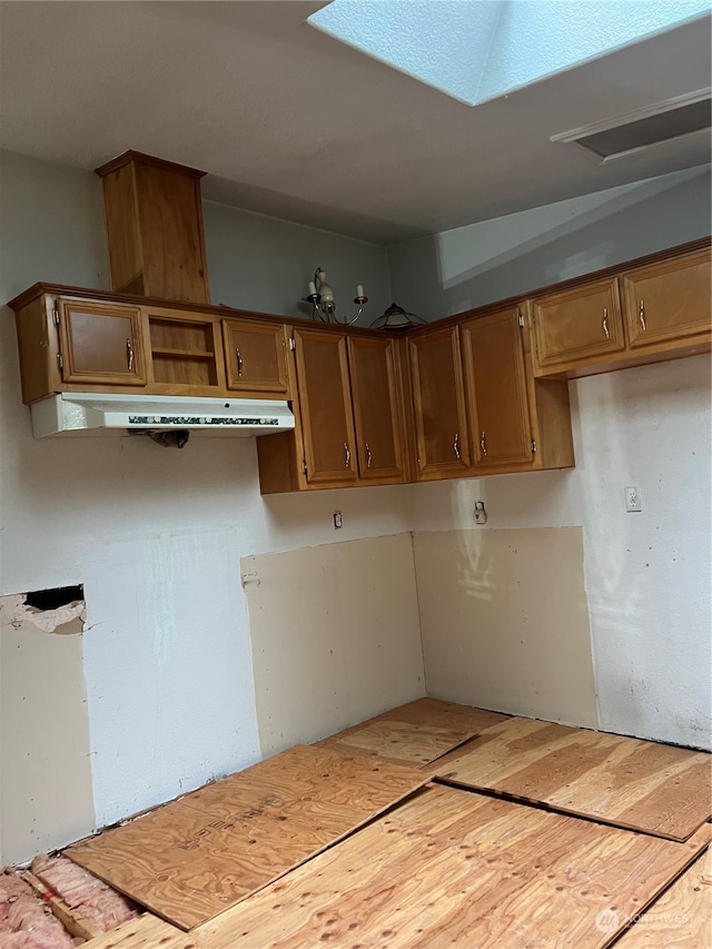 kitchen featuring light wood-type flooring