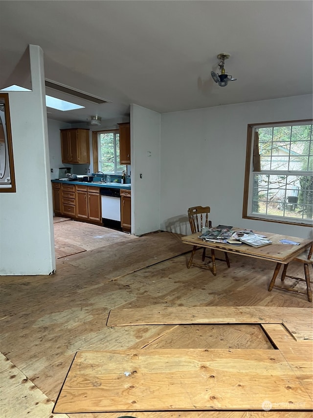 unfurnished dining area featuring a healthy amount of sunlight