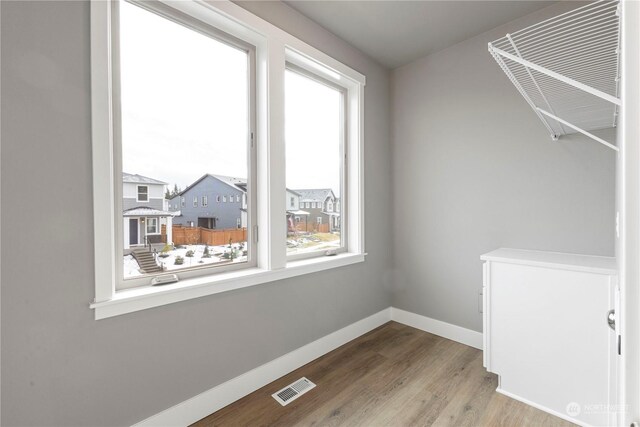 interior space featuring light hardwood / wood-style floors