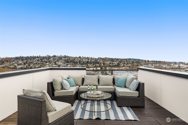 balcony with an outdoor living space