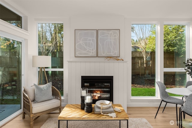 sunroom with plenty of natural light