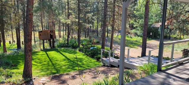 5 Chase Rd N, Winthrop, WA 98862 - view of green lawn featuring a deck