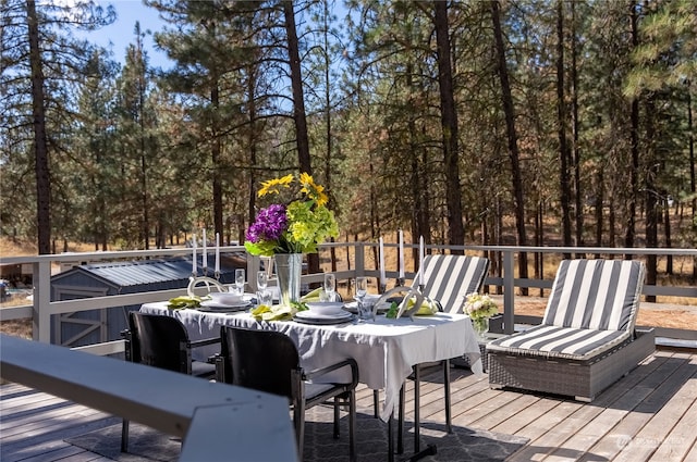 deck featuring an outdoor living space