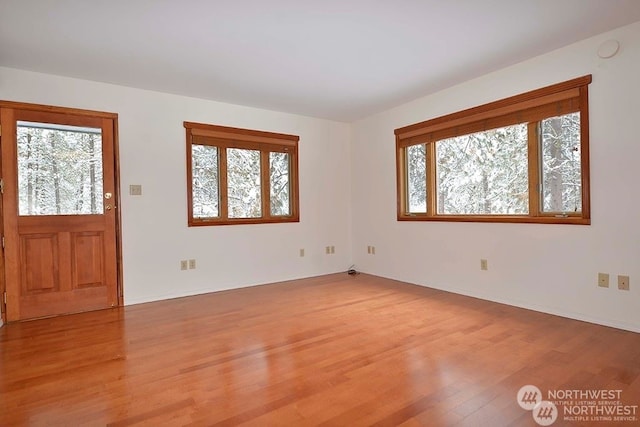 foyer entrance featuring light hardwood / wood-style floors