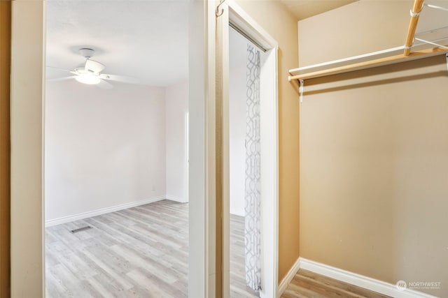 interior space with light wood-type flooring