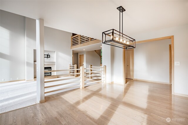 unfurnished dining area featuring light hardwood / wood-style flooring