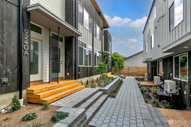 view of patio / terrace featuring ac unit