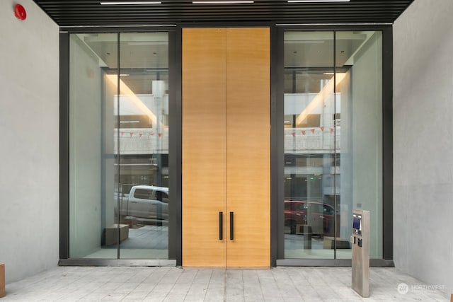 view of doorway to property