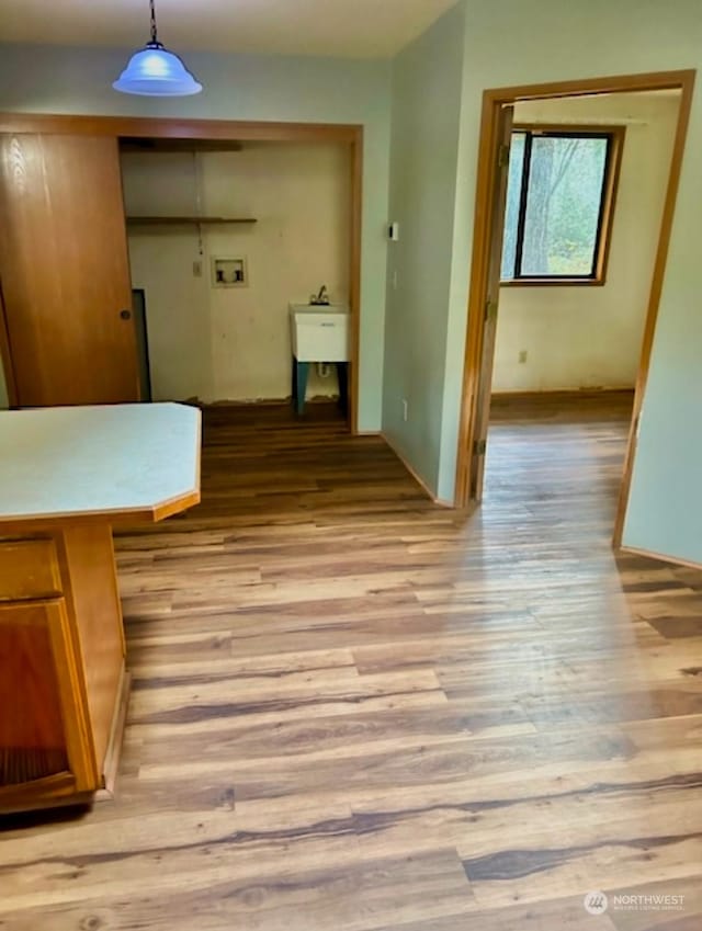 interior space featuring light hardwood / wood-style flooring