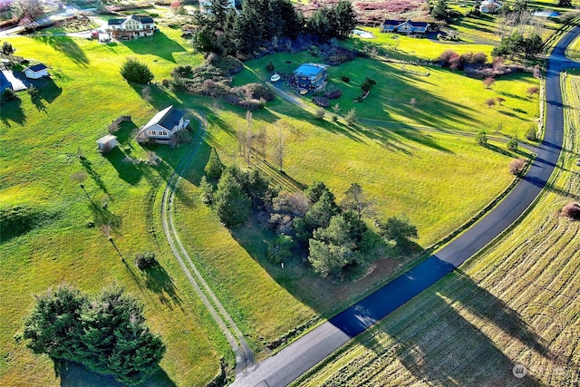 bird's eye view featuring a rural view