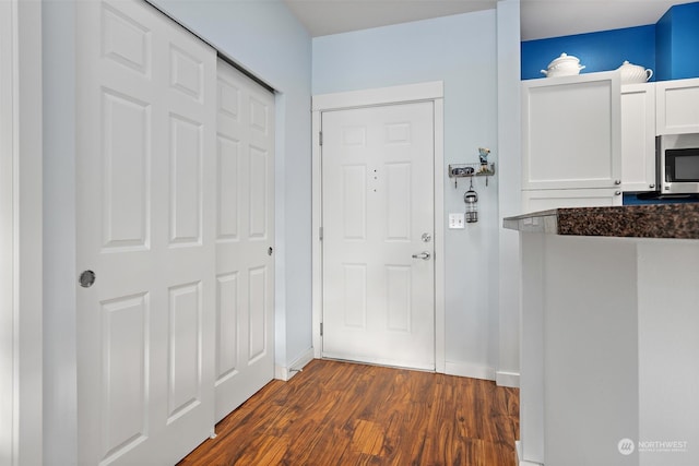 entryway featuring dark hardwood / wood-style flooring