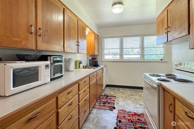 kitchen featuring white appliances