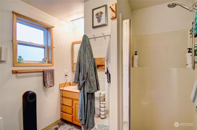 bathroom with walk in shower