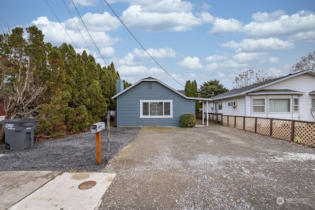 view of side of property