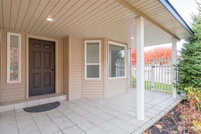 view of doorway to property