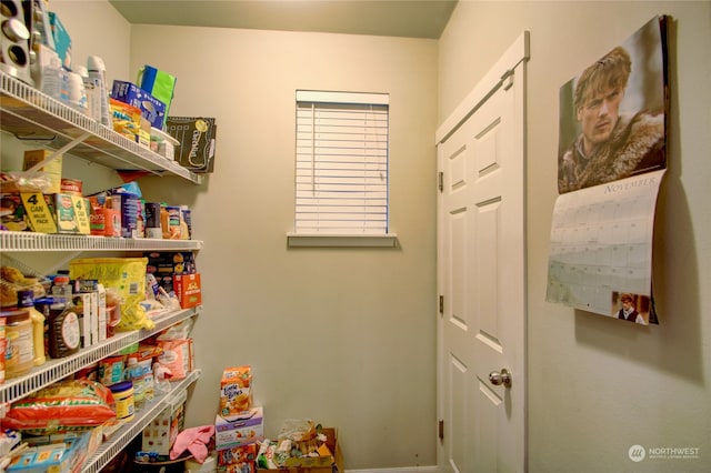 view of pantry