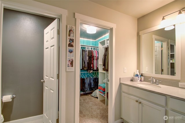 bathroom with vanity