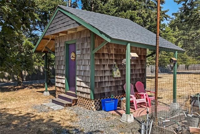 view of outdoor structure